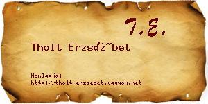 Tholt Erzsébet névjegykártya
