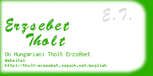 erzsebet tholt business card